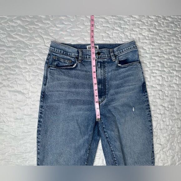 Le Jean by Charlie Gay Mia Relaxed Straight Jeans Distressed High-Rise Denim 28 - Picture 9 of 12